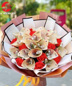 bó hoa bằng tiền 200k