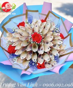 bó hoa bằng tiền 200k