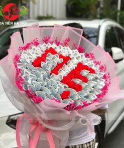 Nó hoa tiền 5k chữ mẹ tone hồng