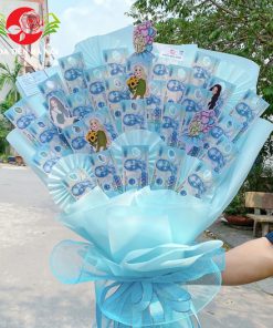 bó hoa tiền 20k xanh mộng mơ