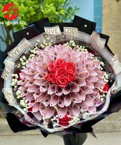 bó hoa tiền 50k love gold