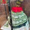bánh sinh nhật bằng tiền 100k 3 tầng size king