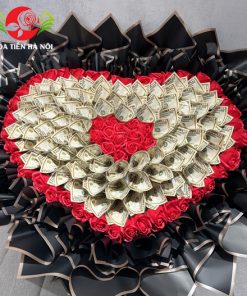 Bó hoa tiền 10$ đô la đen huyền bí