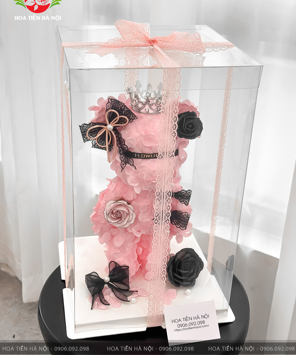 Box gấu Bearbrick màu Blackpink