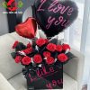 Giỏ hoa bóng bay i love you
