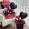 Giỏ hoa bóng bay i love you