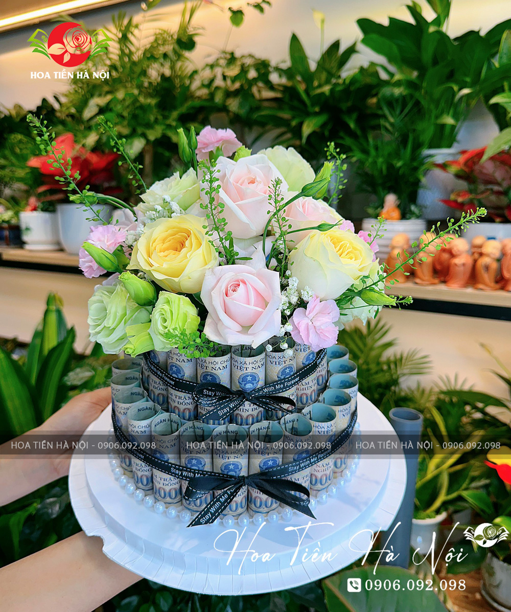 Bánh sinh nhật bằng tiền 500k dành cho em