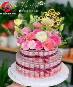 Bánh sinh nhật bằng tiền 50k dễ thương