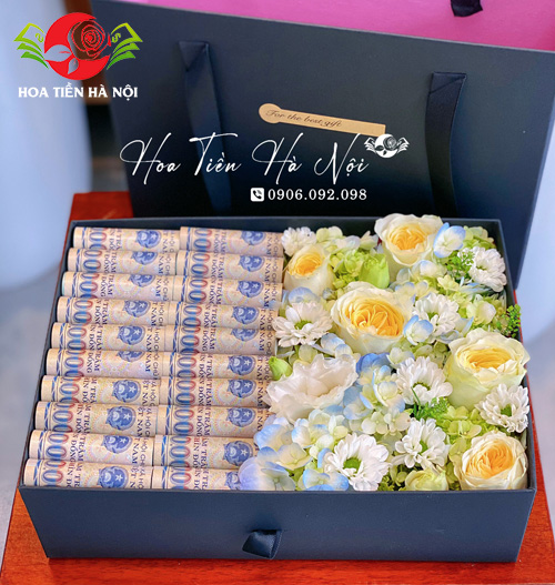 Hộp hoa tiền cẩm tú cầu