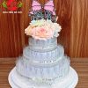 Khuông bánh sinh nhật 3 tầng hồng baby
