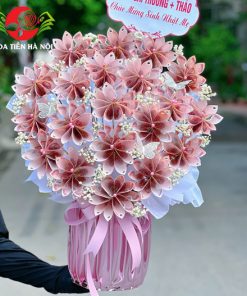 giỏ hoa tiền 50k 100 tờ siêu dễ thương