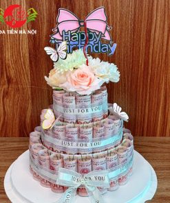 Bánh sinh nhật tiền 50k nơ công chúa
