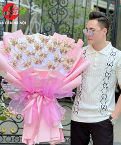 Bó hoa bướm 200k tone hồng