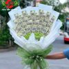 Bó hoa tiền 100k tone xanh trắng