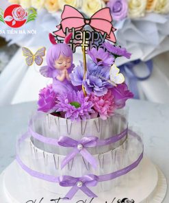 Khuôn bánh sinh nhật baby tím 2 tầng