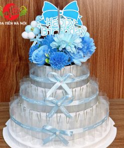 Khuôn bánh sinh nhật cầu vồng xanh