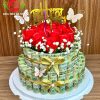 Bánh sinh nhật bằng tiền 100k (có rút tiền)