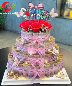 Bánh sinh nhật bằng tiền 200k (Tiểu Thư)
