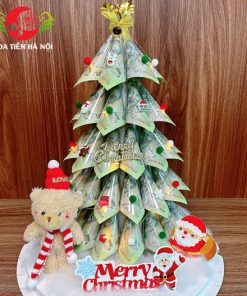 Cây thông Noel làm bằng tiền