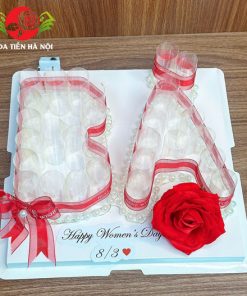 Khuôn bánh sinh nhật bằng tiền chữ BÀ