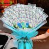 Bó hoa tiền 500k tone xanh trắng đẹp