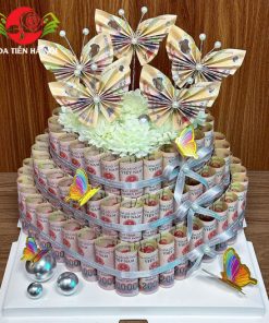 Bánh sinh nhật bằng tiền 200k (20 Triệu)