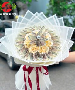 Bó hoa tiền 5 đô la nhỏ xinh