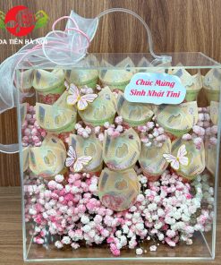 Vali hoa tiền mini 15 tờ 200k xinh iu